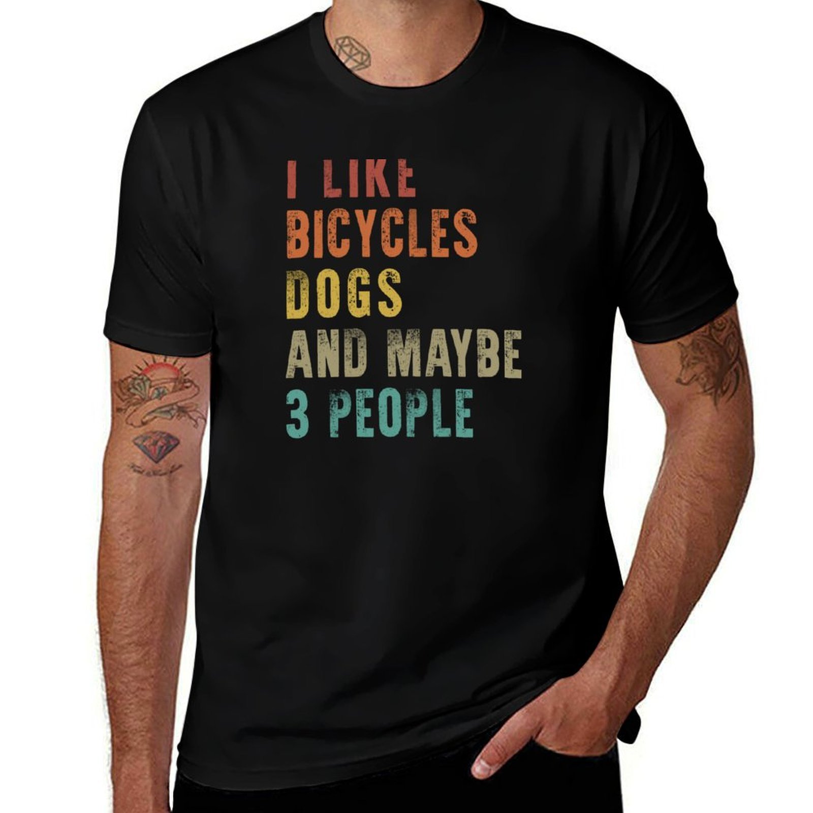 Cycling Quote - I Like Bicycles And Dogs, Funny