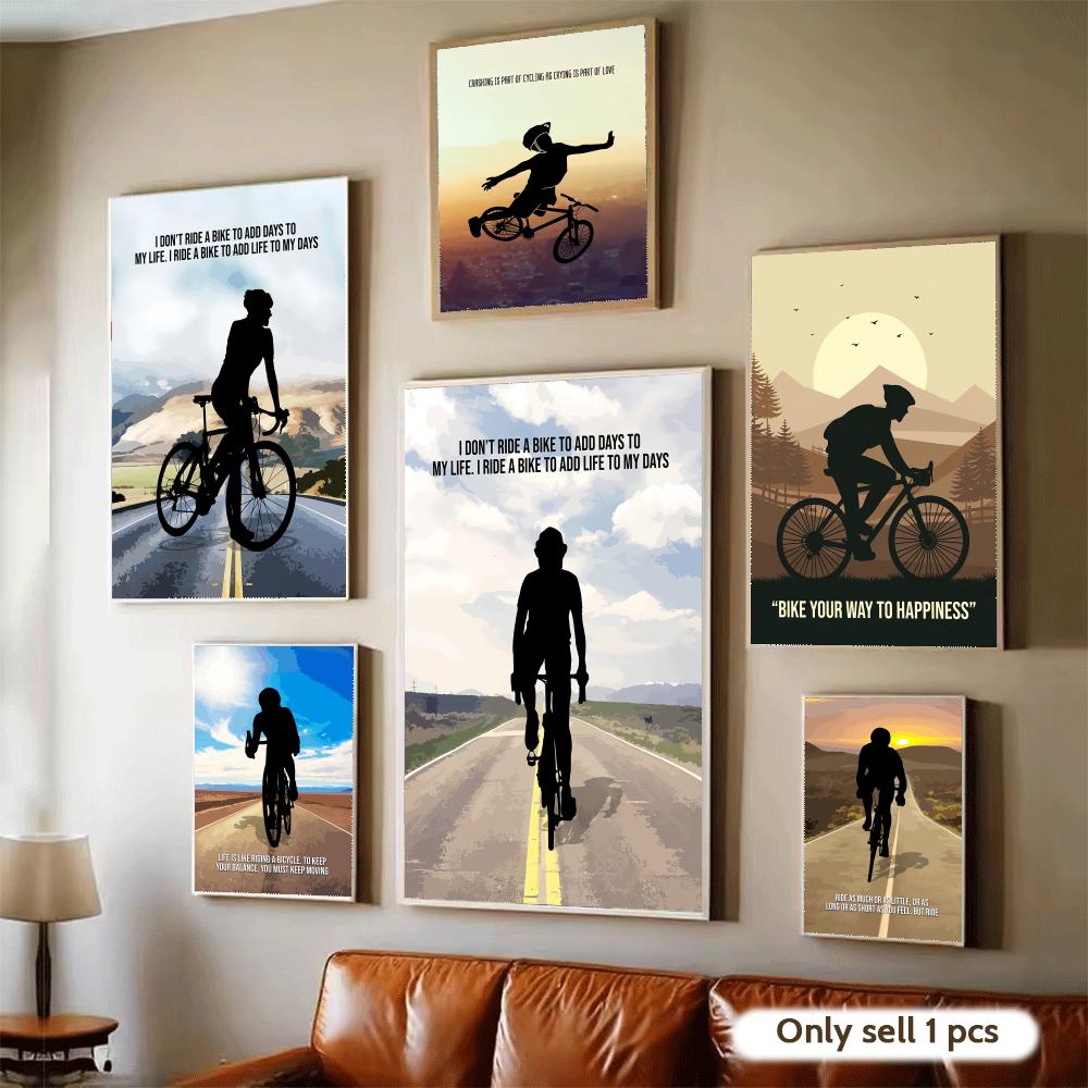 Cycling Quote - Cycling Motivation Quote Art Poster Modern