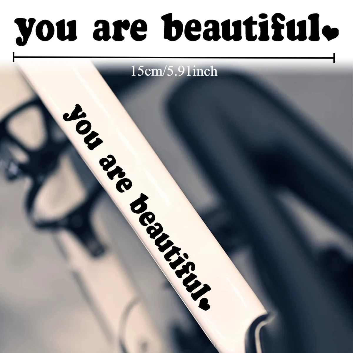 2PCS You Are Beautiful Heart Q - Cycling Quote review and price
