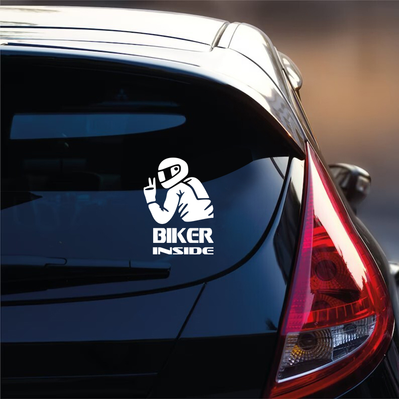 Biker Girl Inside Vinyl Sticke - Cycling Quote review and price