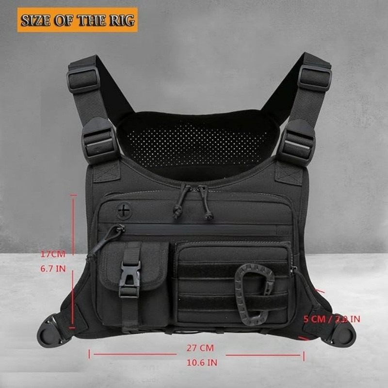 Tactical Chest Bag Men's Vest  - Cycling Commuter Backpack Waterproof review and price