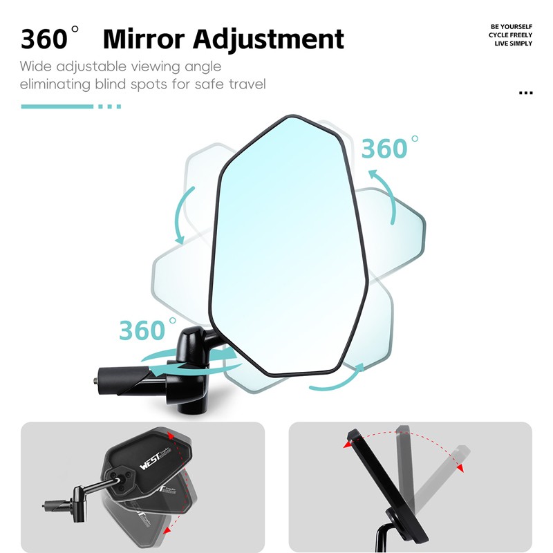 WEST BIKING HD Anti-glare Conv - Mirror Handlebar Convex review and price