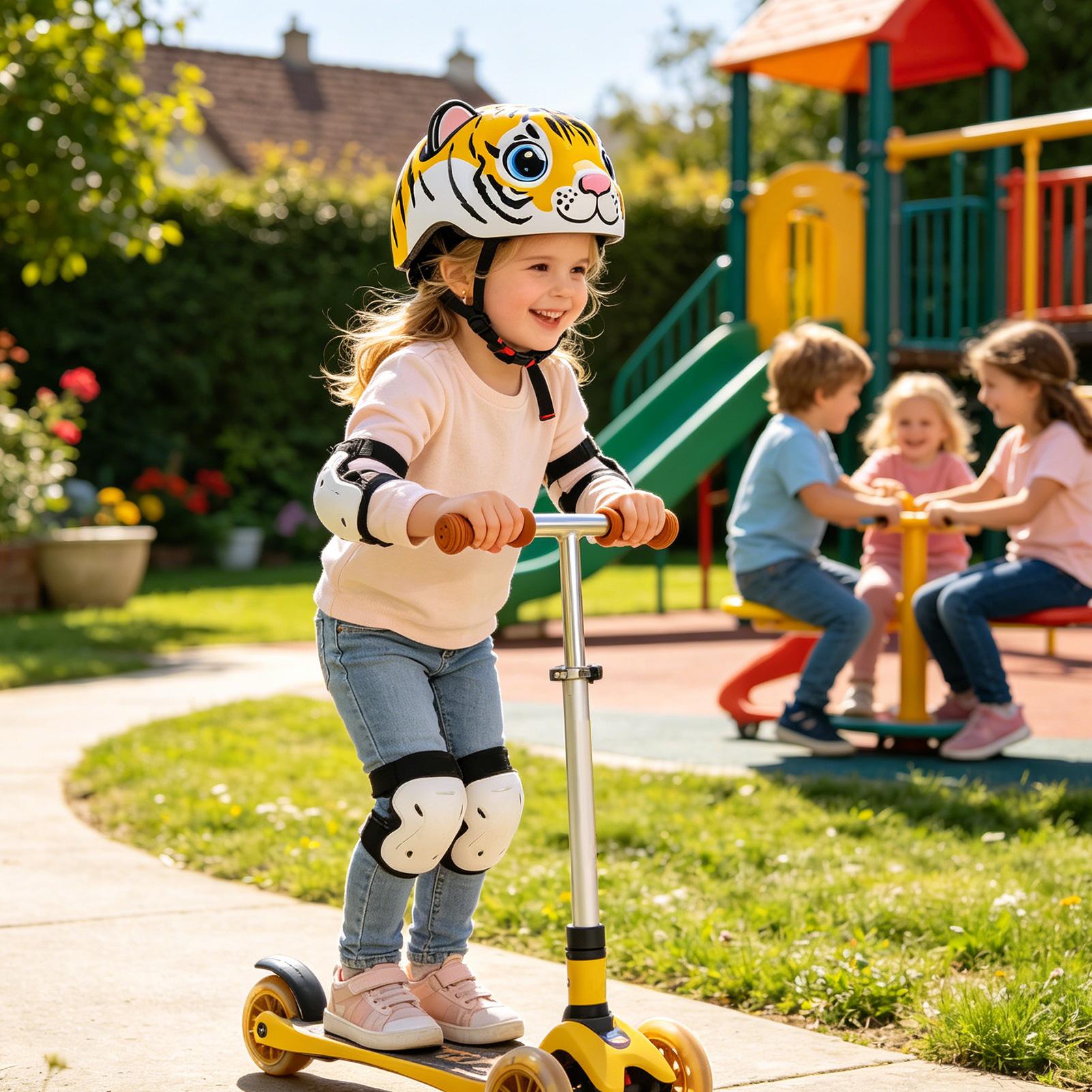 Kids Helmet Tiger Pattern Adju - Cycling Commute Gear review and price