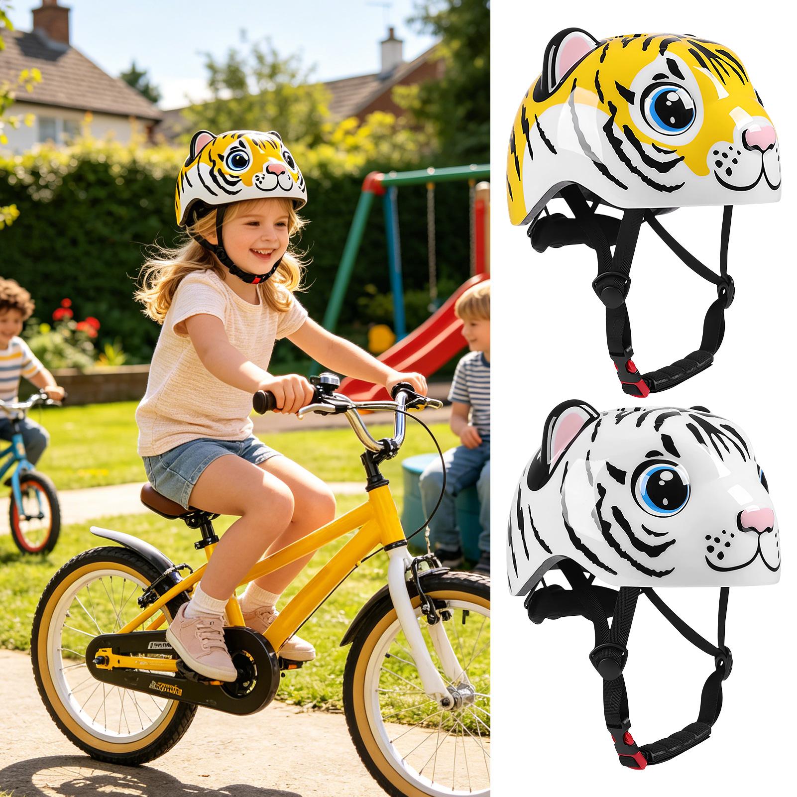 Kids Helmet Tiger Pattern Adju - Cycling Commute Gear review and price