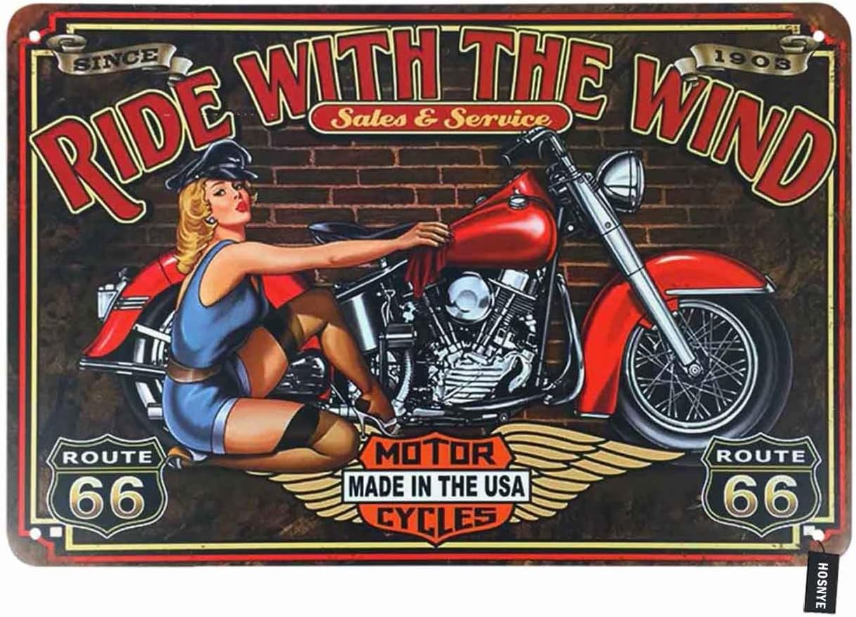 HOSNYE Motor Cycles Pin Up Gir - Cycling Quote review and price